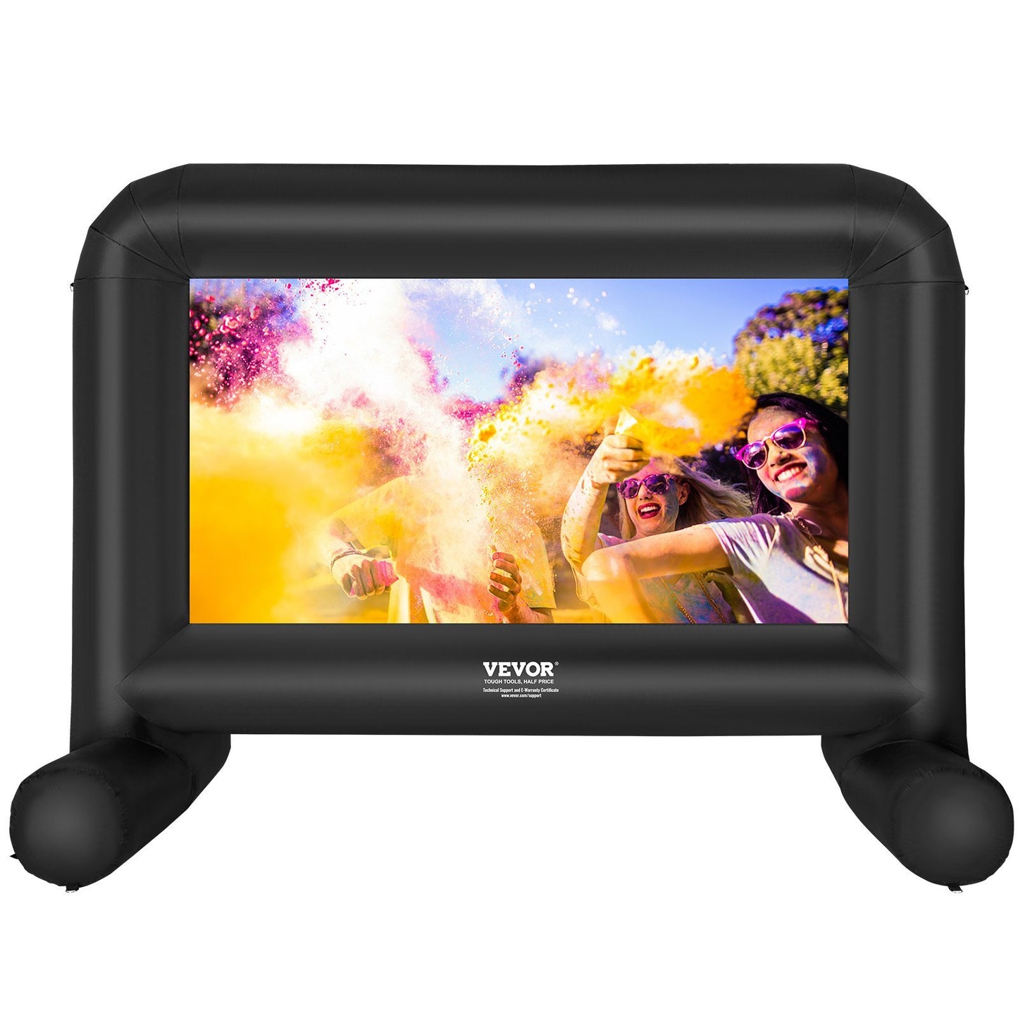 VEVOR Inflatable Movie Screen, 14 FT 168inch Inflatable Projector Screen For Outside With Blower And Carrying Bag, Front Rear Projection, Oxford Fabric Blow Up Screen For Outdoor Parties Backyard Mov