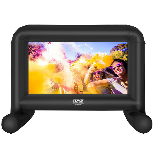 VEVOR Inflatable Movie Screen, 14 FT  168inch Inflatable Projector Screen For Outside With Blower And Carrying Bag, Front Rear Projection, Oxford Fabric Blow Up Screen For Outdoor Parties Backyard Mov